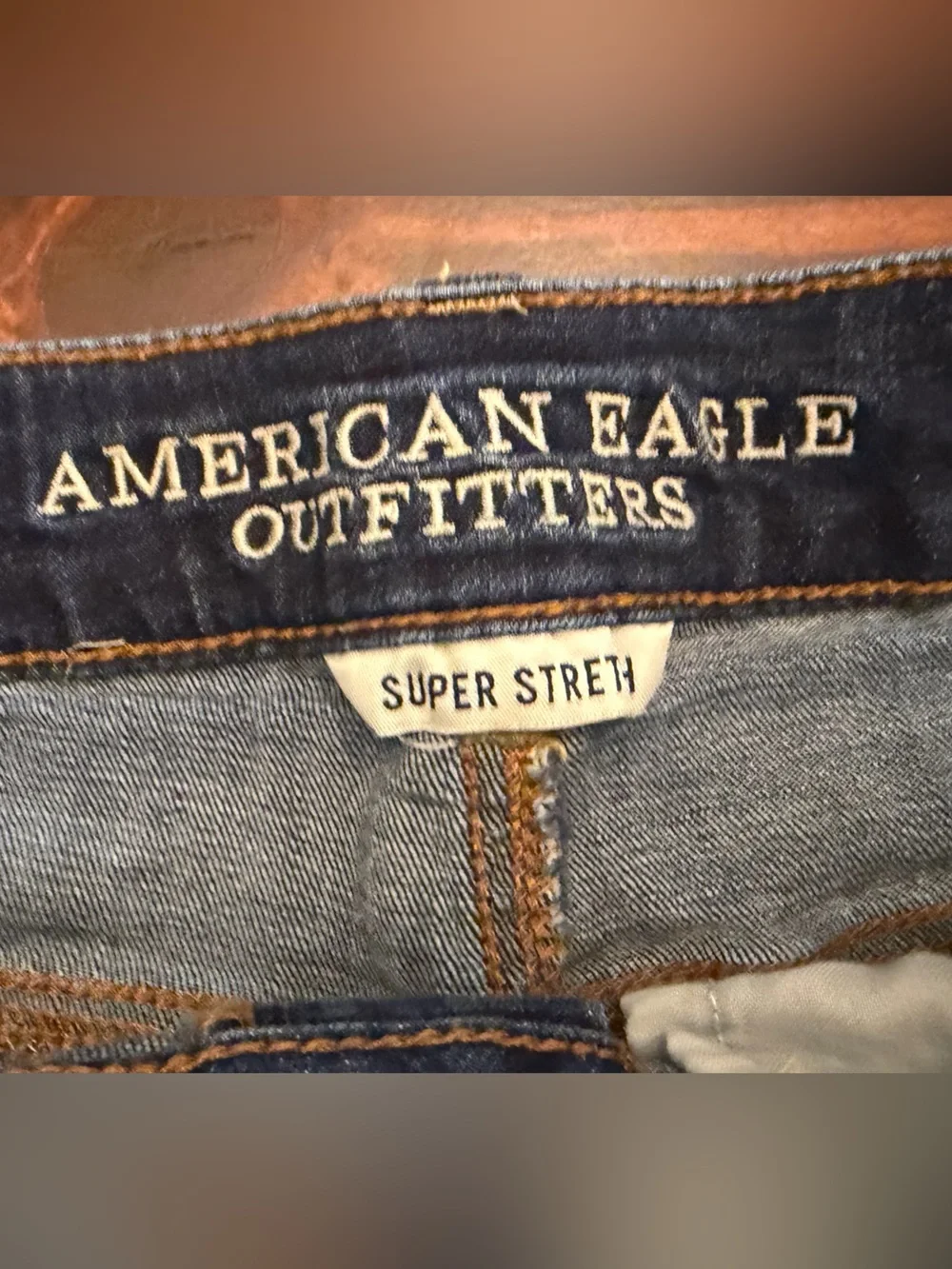 American Eagle Outfitters Medium/Dark Blue Cutoff Denim Shorts